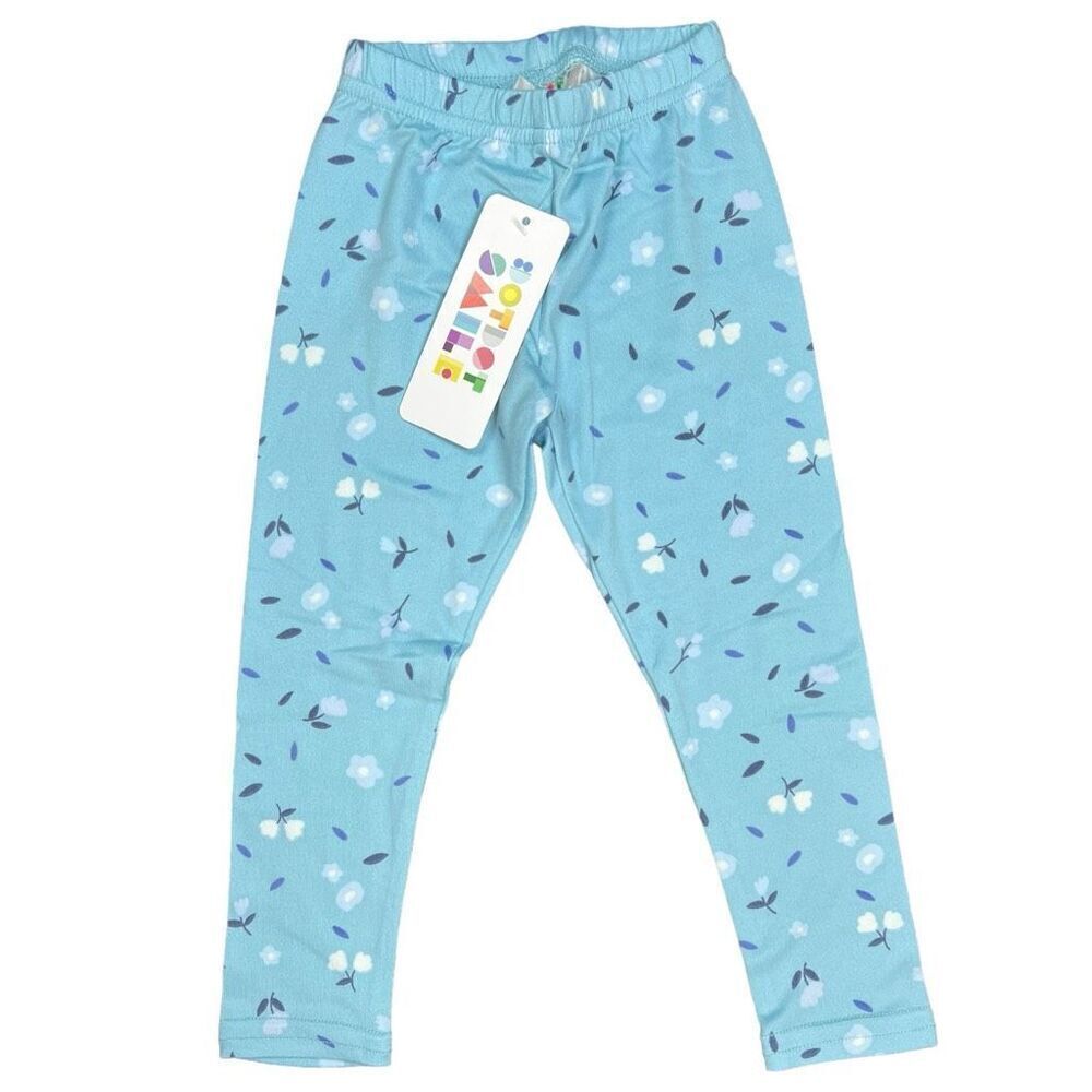 NEW Dot Dot Smile Blue White Floral Leggings 2T